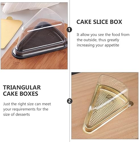 Miniatura 8 de 40 recipientes de plástico transparente para tartas, tiramisú, mousse, postre, triángulo, 40 unidades