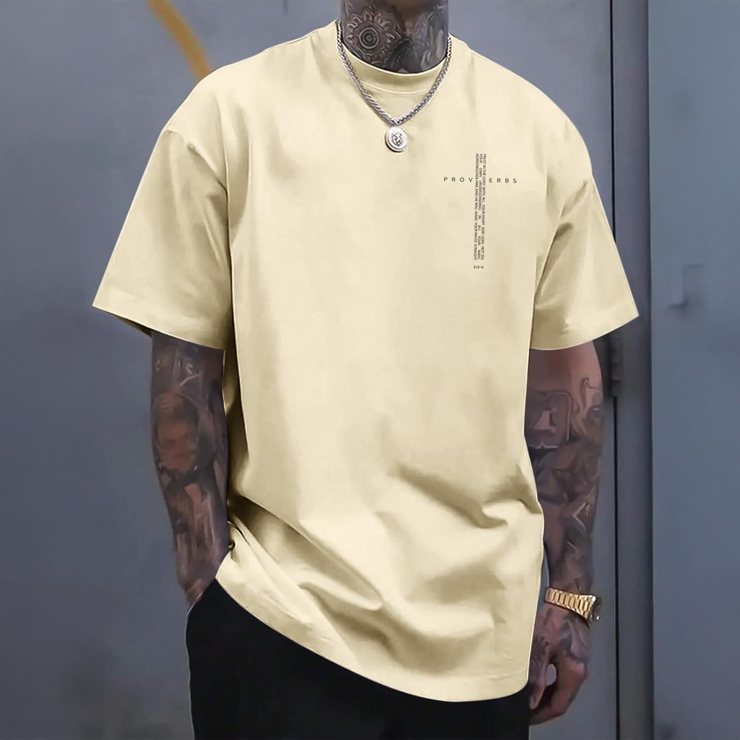 Christian Shirts for Men Vintage Religious Cross Bible Verse T-Shirt Jesus Faith Tshirt Inspirational Graphic Tees - Image 2