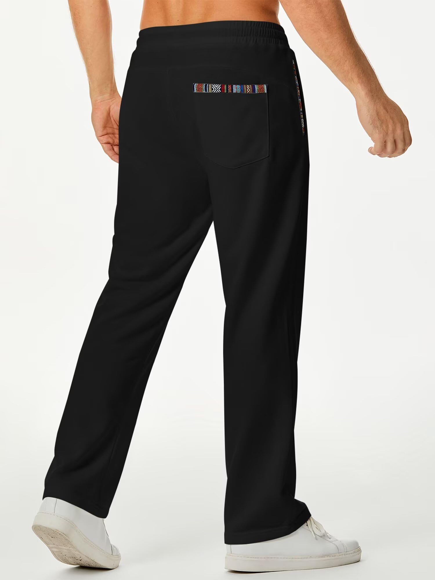 Meilicloth Yogahose Herren Jogginghose Sweatpants Lang Herren Sporthose Freizeithose Klassische Trainingshose Atmungsaktiv Weich mit Taschen