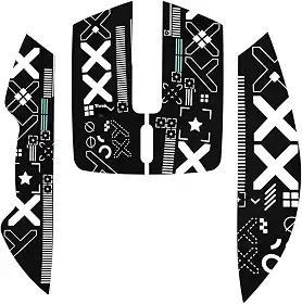 Adesivos para Attack Shark X11 Grip Tape Antiderrapantes para Mouse Gamer, Preto, Material Resistente ao Desgaste, Absorvente de Suor, Proteção Anti-riscos