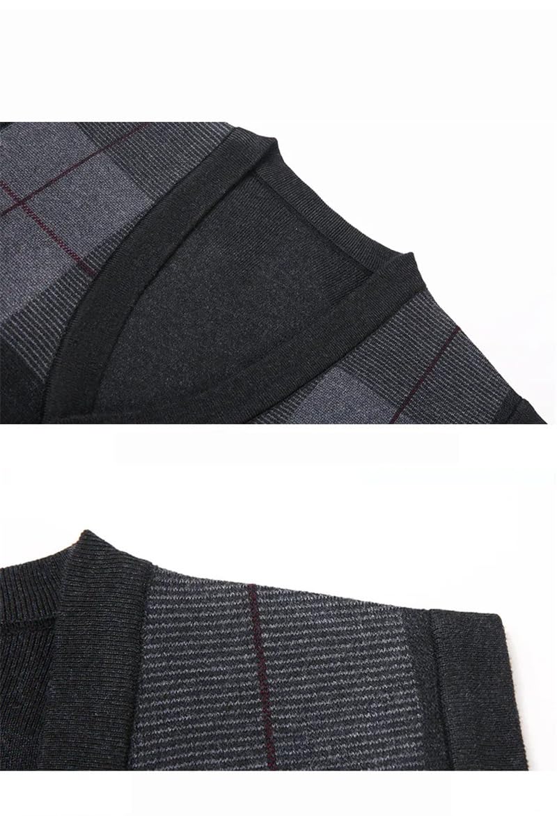 Chaleco de punto con cuello en V para hombre, chaleco de punto, chaqueta sin mangas, talla XL (72-78 kg), Gary, XL