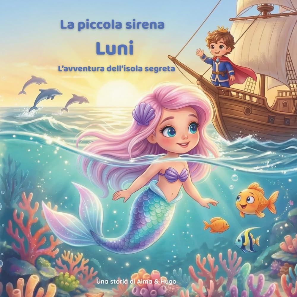 la piccola sirena Luni – L’avventura dell’isola segreta: Libro illustrato magico sull’amicizia e sull’avventura per bambini dai 3 ai 8 anni | Storia ... (Le avventure della sirenetta Luni)