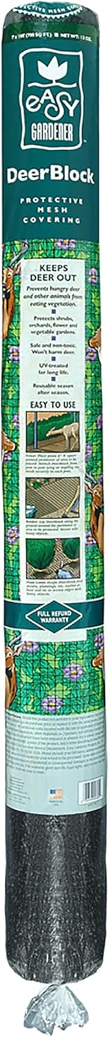 Easy Gardener, 6050AZ, Deer Block, Protective Mesh Covering, 7' X 100', Black