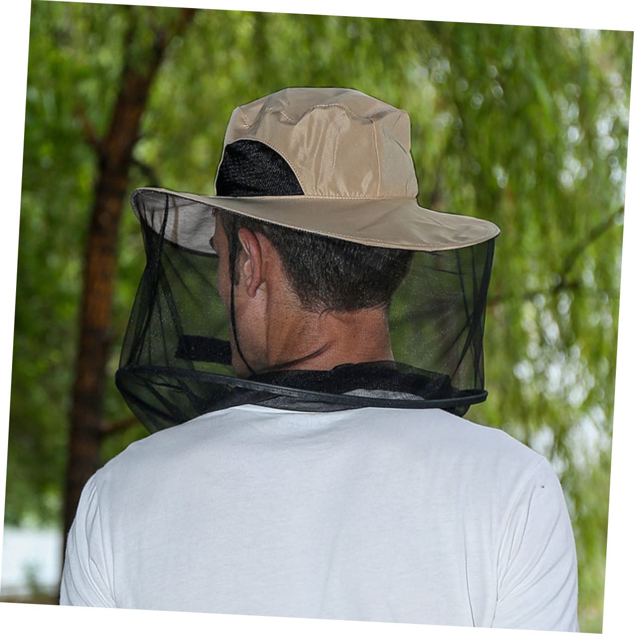 SUPVOX Sombrero de Mosquito de Pesca Borde Gorras Sombrero calentado Sombreros Gorro Apicultor Mosquito Net Sombrero de Red de Cabeza Profesional Sombrero de Apicultor Tela de Malla