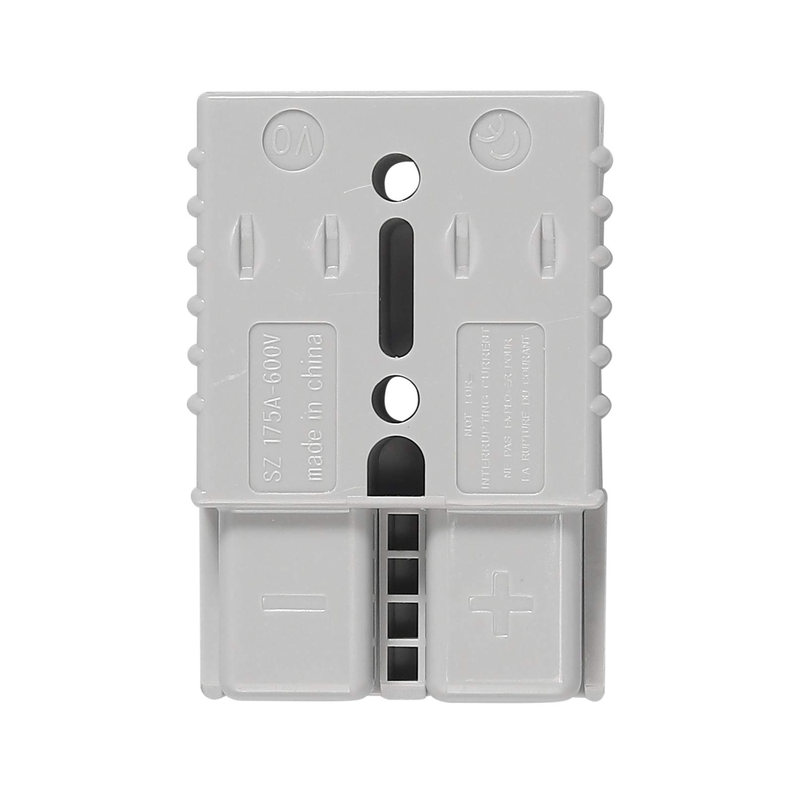 2 prensaestopas de cable para conector Anderson, 120 A de alta corriente, conector de cable rápido, certificado para coche, caravana, caravana, barco (120 A, gris)