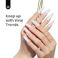 Vista 5 de Beetles - Esmalte de uñas de gel blanco perla, 0.5 onzas líquidas, color blanco perla, brillante, sirena, concha nacarada, esmalte de uñas de gel