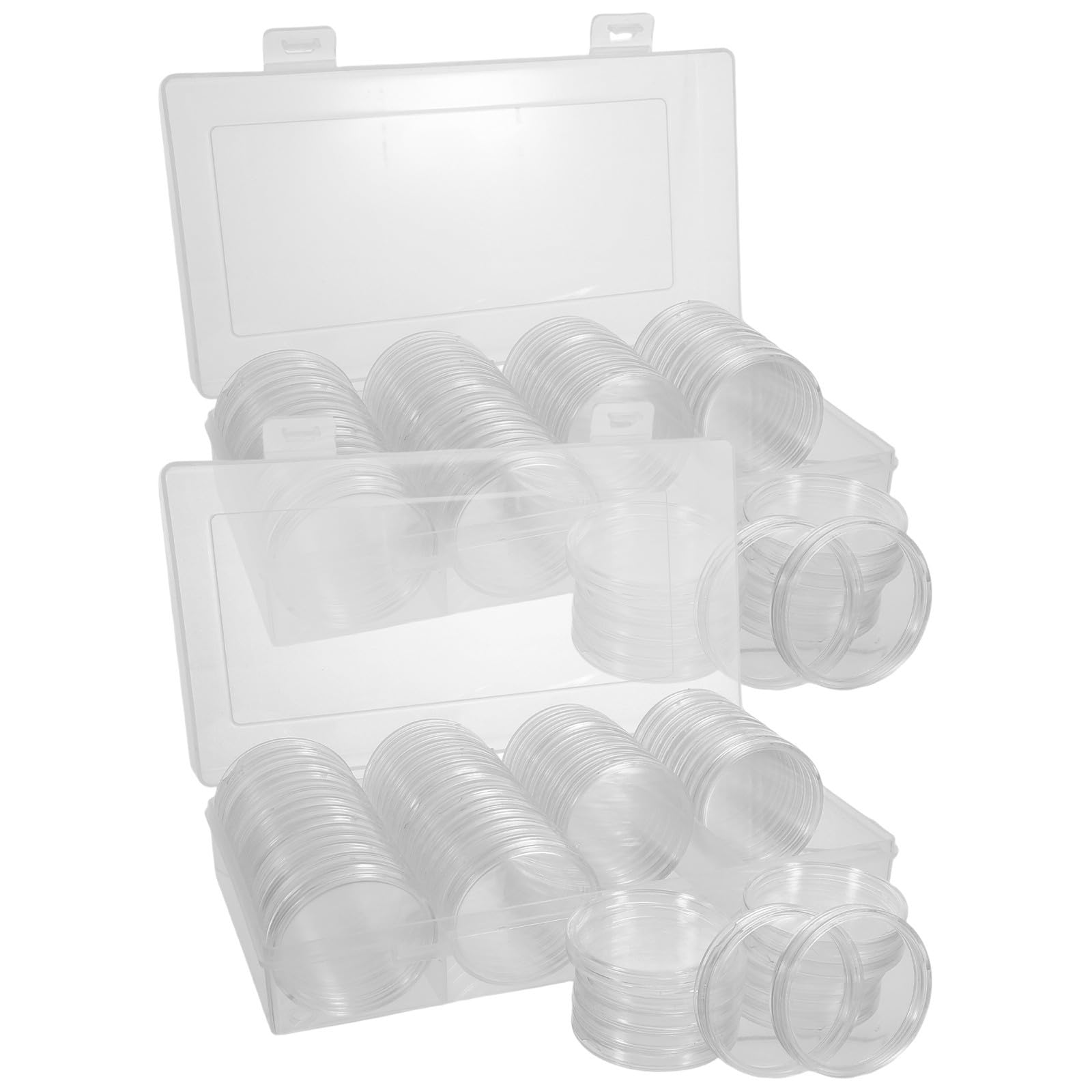 Caja redonda para monedas de 41mm POPETPOP con exhibición transparente y protección contra humedad