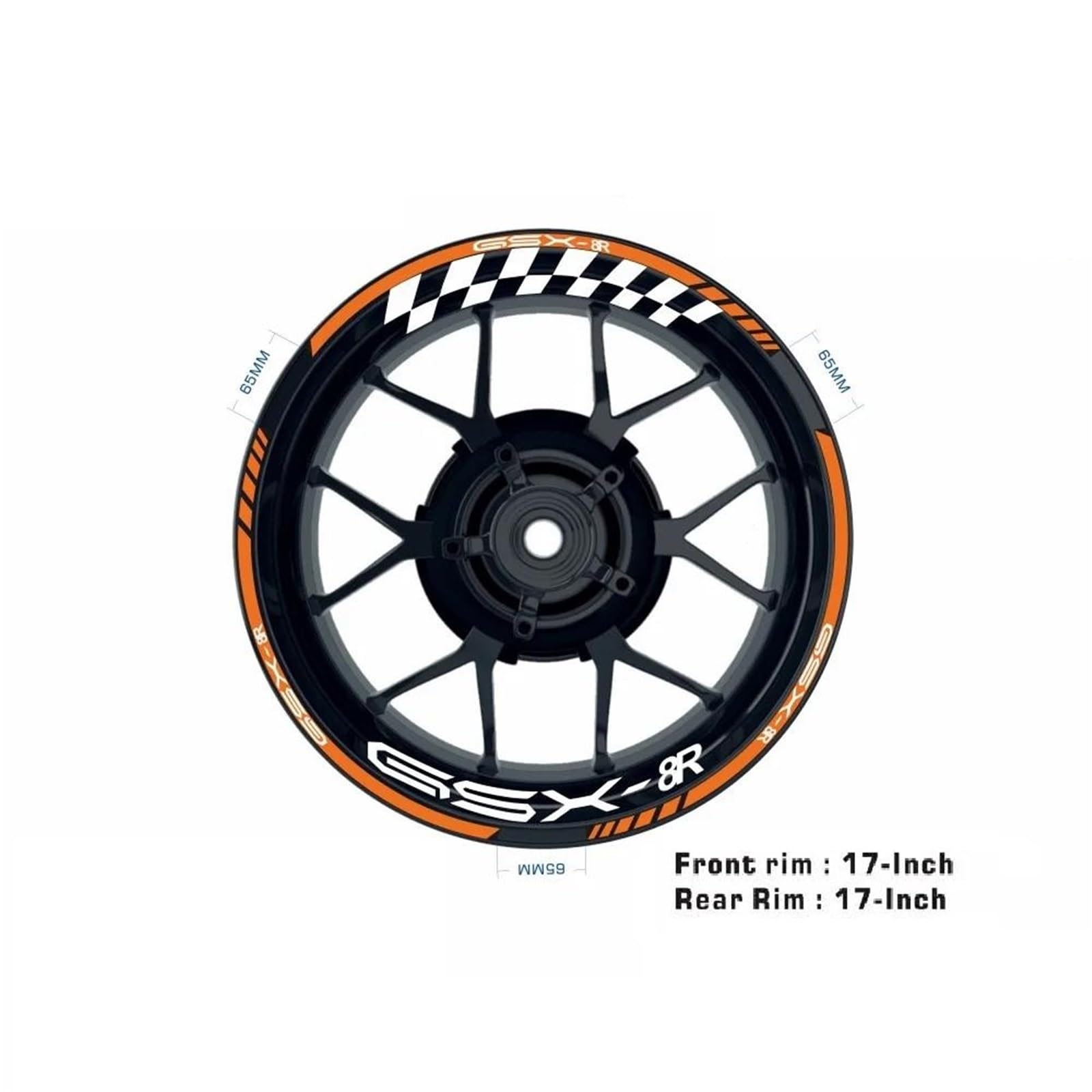 Motorrad Felgendekor Motorrad-Felgenaufkleber Für Suzuki GSX-8R GSX8R GSX 8R: Reflektierende Streifen, Wasserfeste Aufkleber Reflektierende Radaufkleber