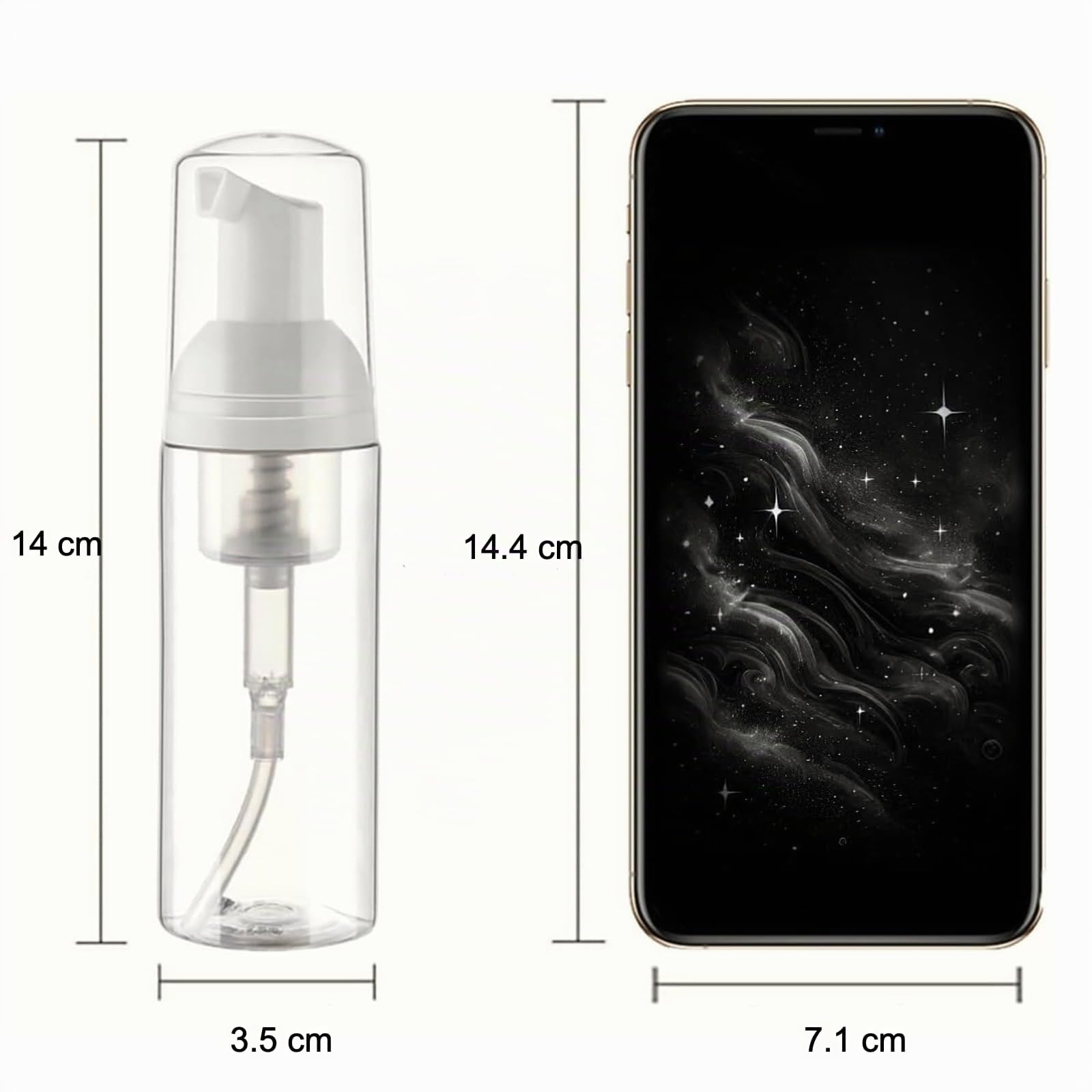 Schaum-Pumpflasche, TSA-genehmigt, nachfüllbar, schäumender Seifenspender, für Shampoo, Duschgel, Handseife, Gesichtsreiniger