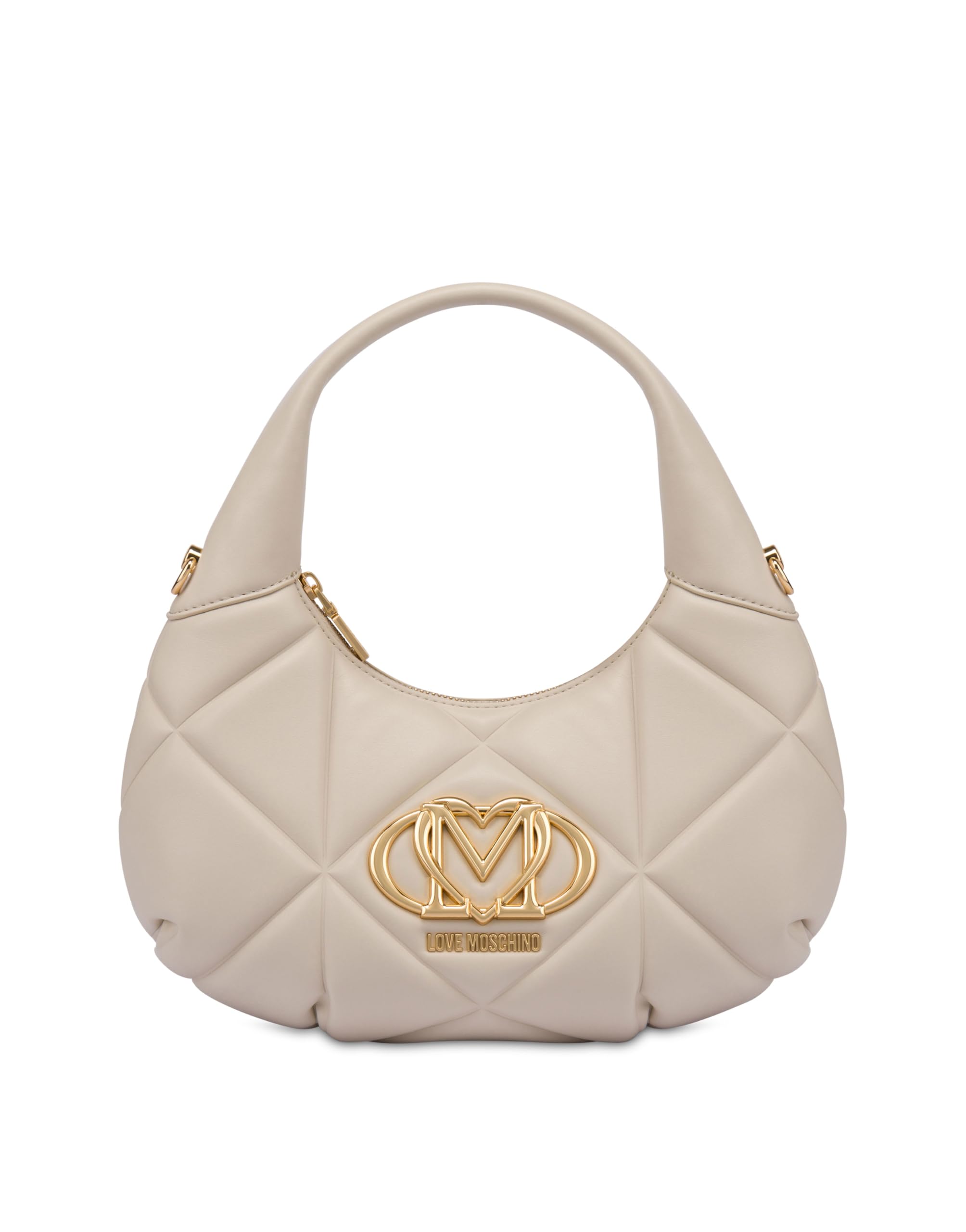 Love Moschino Borsa A Mano In PU Embossed – Avorio, Design Chic E Minimalista, Unica - 2
