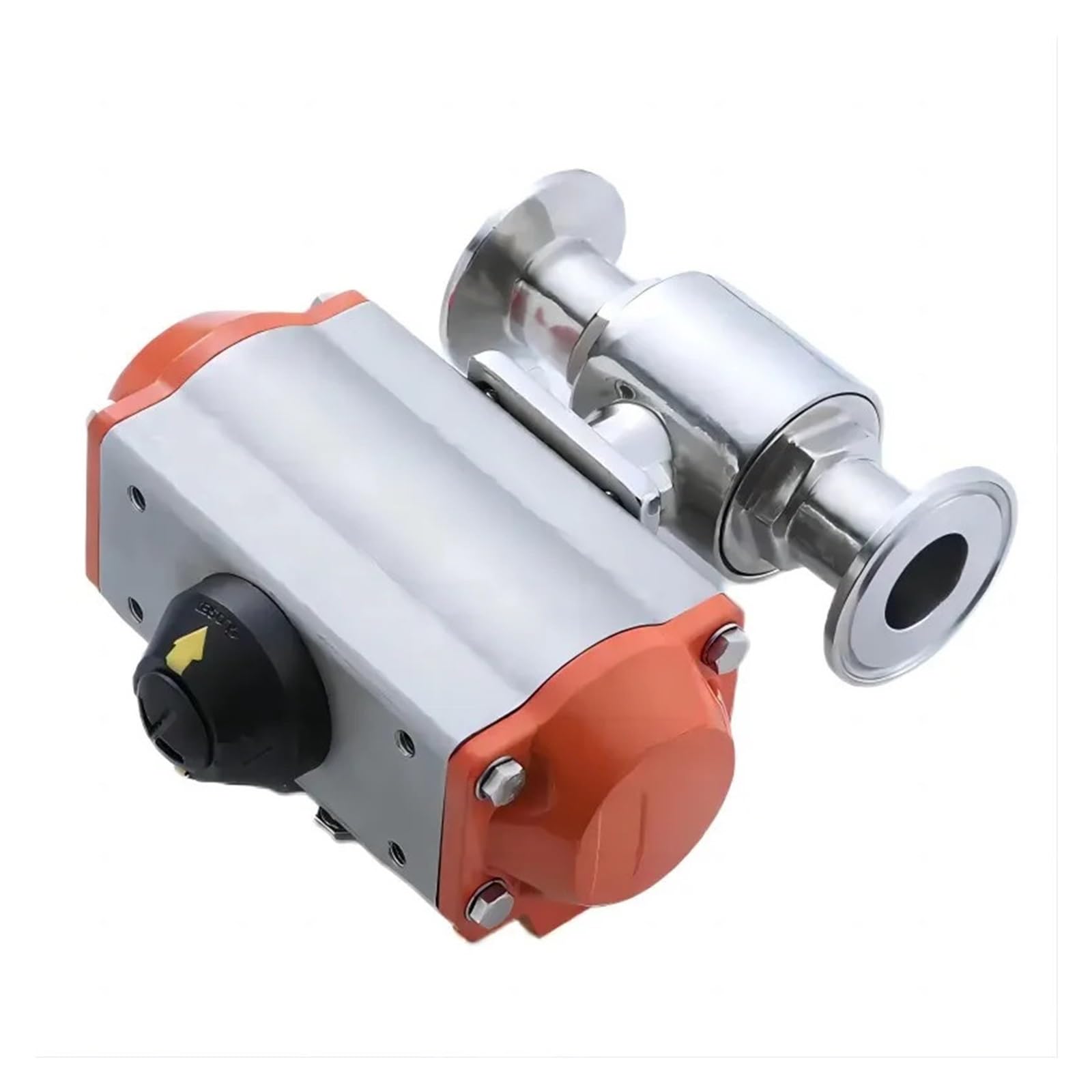 51mm 304 Stainless Steel Ball Valve Two Piece Tri Clamp Ferrule Type with Double Acting Cylinder