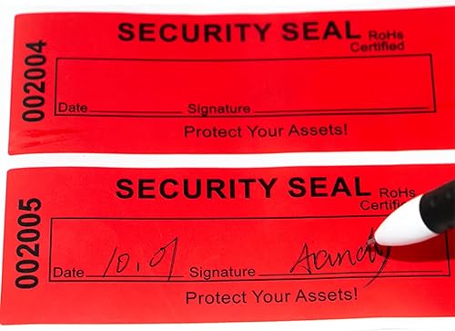 Miniatura 6 de Adhesivos vacíos de transferencia total 100% etiquetas a prueba de manipulaciones con números de serie triples adhesivos grandes 1.378 x 4.724 in