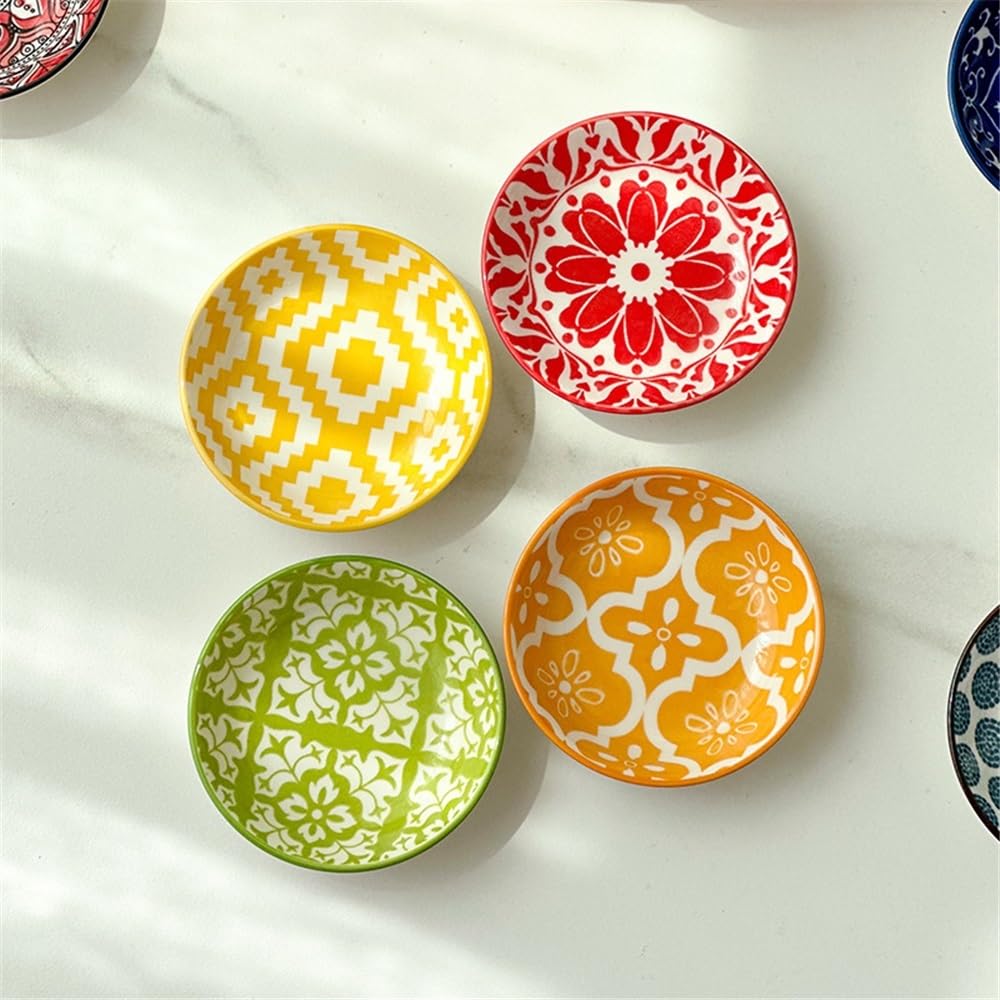 Mini Piatto di condimento for piatti salsa aceto in ceramica(Blue)