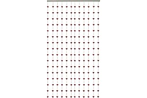 Beautiful Acrylic Red Heart Beaded Curtain