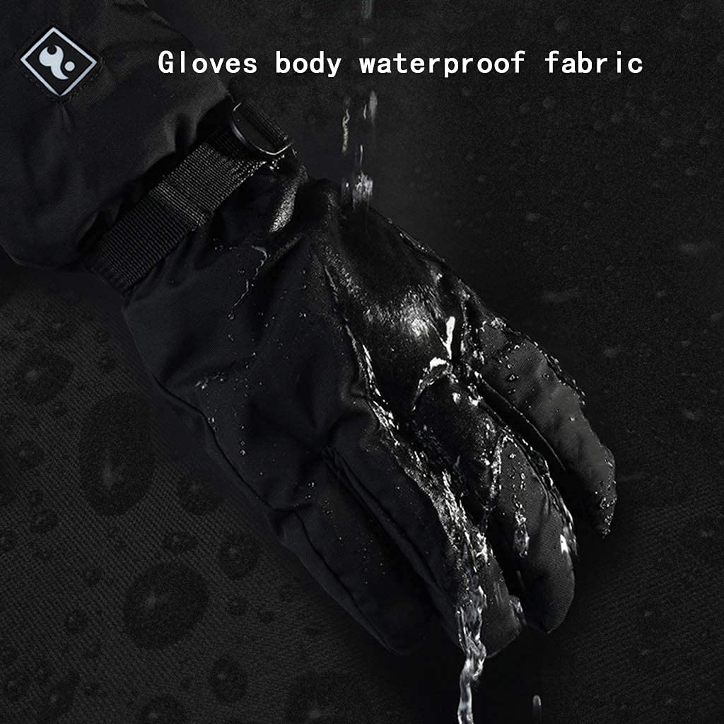 CHEWYNP Guantes térmicos Guantes térmicos Calefacción con Pilas Guantes térmicos Pantalla táctil cálida Impermeable for Senderismo Esquí Caza Motocicleta Acampar Guantes térmicos eléctrico