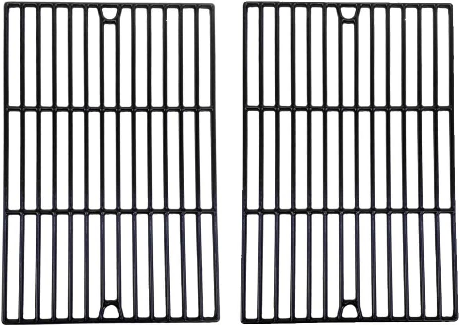 Porcelain Cast Iron Cooking Grid for 122.16119, Nexgrill 720-0670, Kmart 640-26629611-0, Uniflame GBC091W, and Uberhaus 780-0003 Gas Grill Models, Set of 2