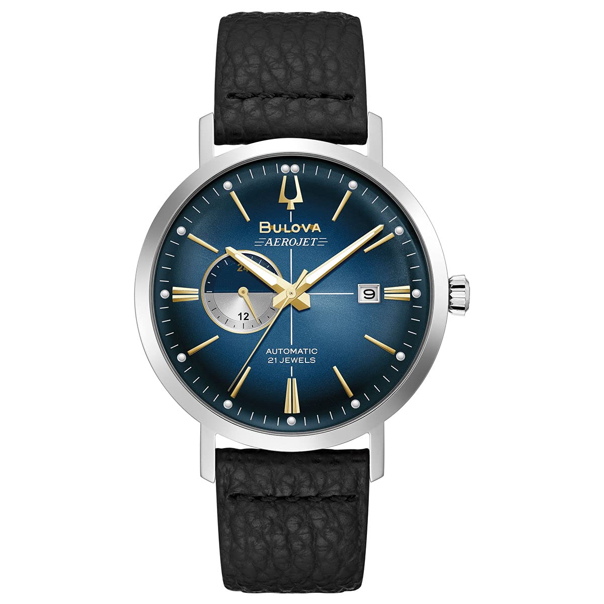 Bulova Men's Digital Automatic Watch with Leather Strap 96B374