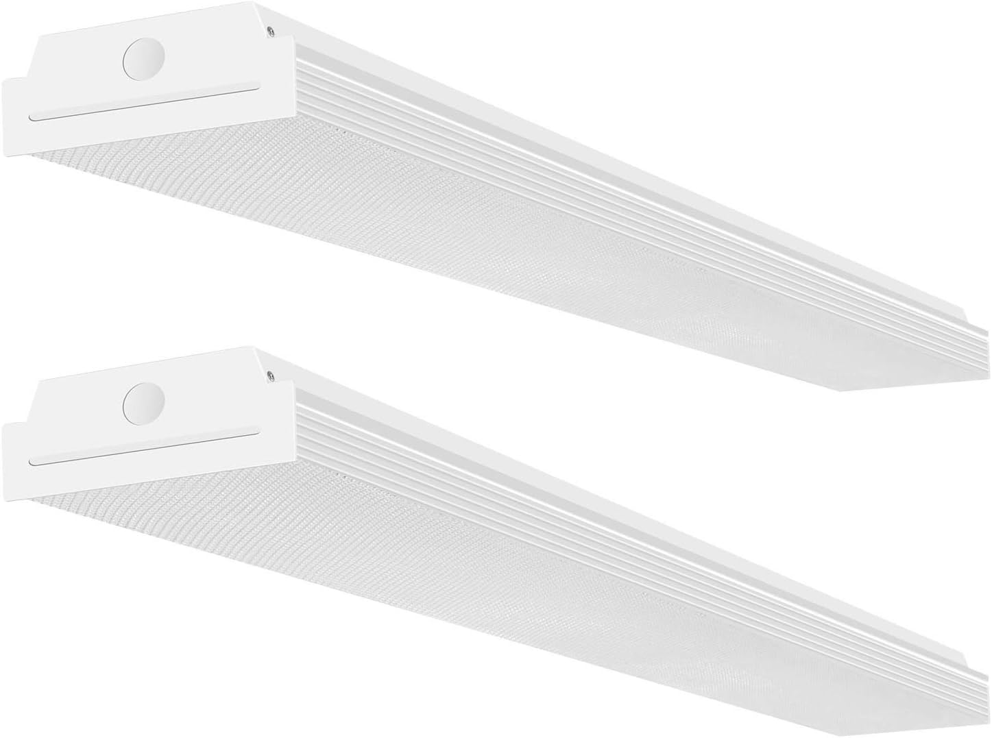 4FT LED Wraparound 40W 4 Foot LED Shop Lights for Garage, 4400lm, 4000K Neutral White, LED Wrap Around Light Fixture, LED Light Fixtures Flush Mount Office Ceiling Lighting, 2 Pack