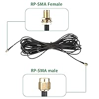 Vista 4 de traderplus Paquete de 3 cables de extensión RP-SMA macho a hembra de 10 pies Router WiFi Extensor de antena