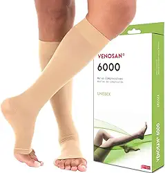 Meia de Compressão 3/4 Venosan 6000-20-30 mmHg AD Pé Aberto (G)