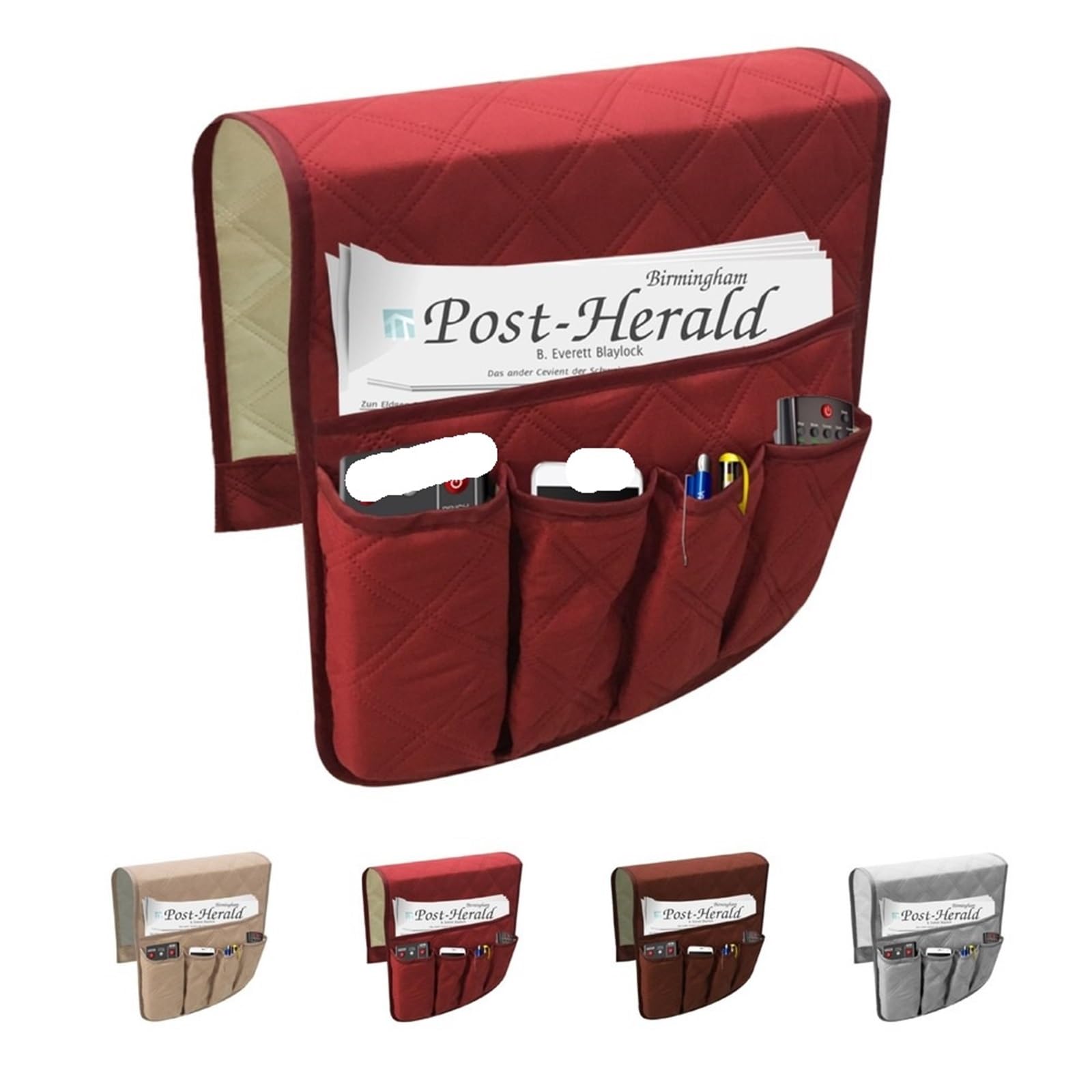 Organizer for braccioli for Divano, Organizer Antiscivolo for for poltrone, divani, con Tasche for rubriche telefoniche, riviste, Telecomando TV per Poltrona Divano