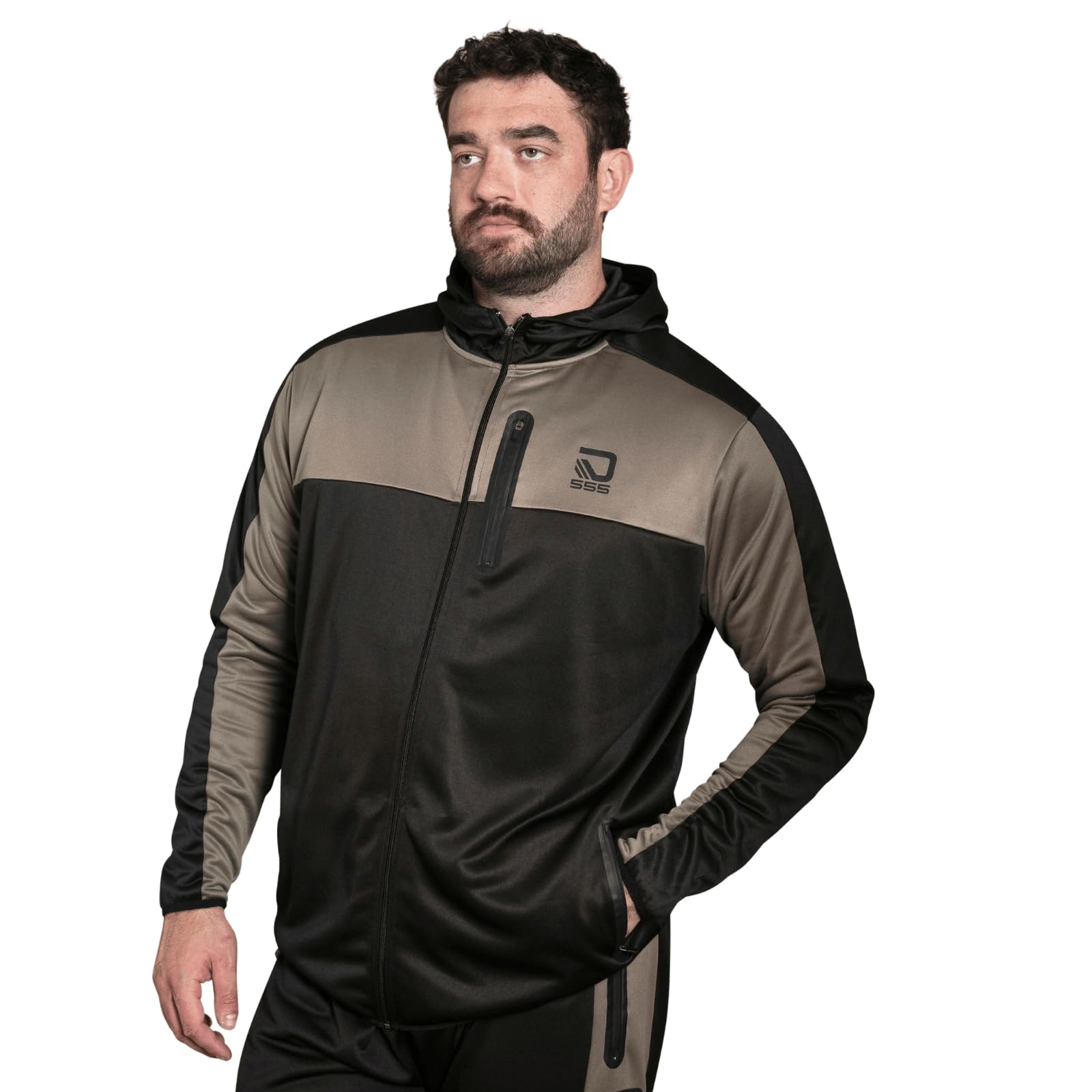 D555 Men's Black Duke Southport Dry Wear Zip Through Hoodie - 4XL