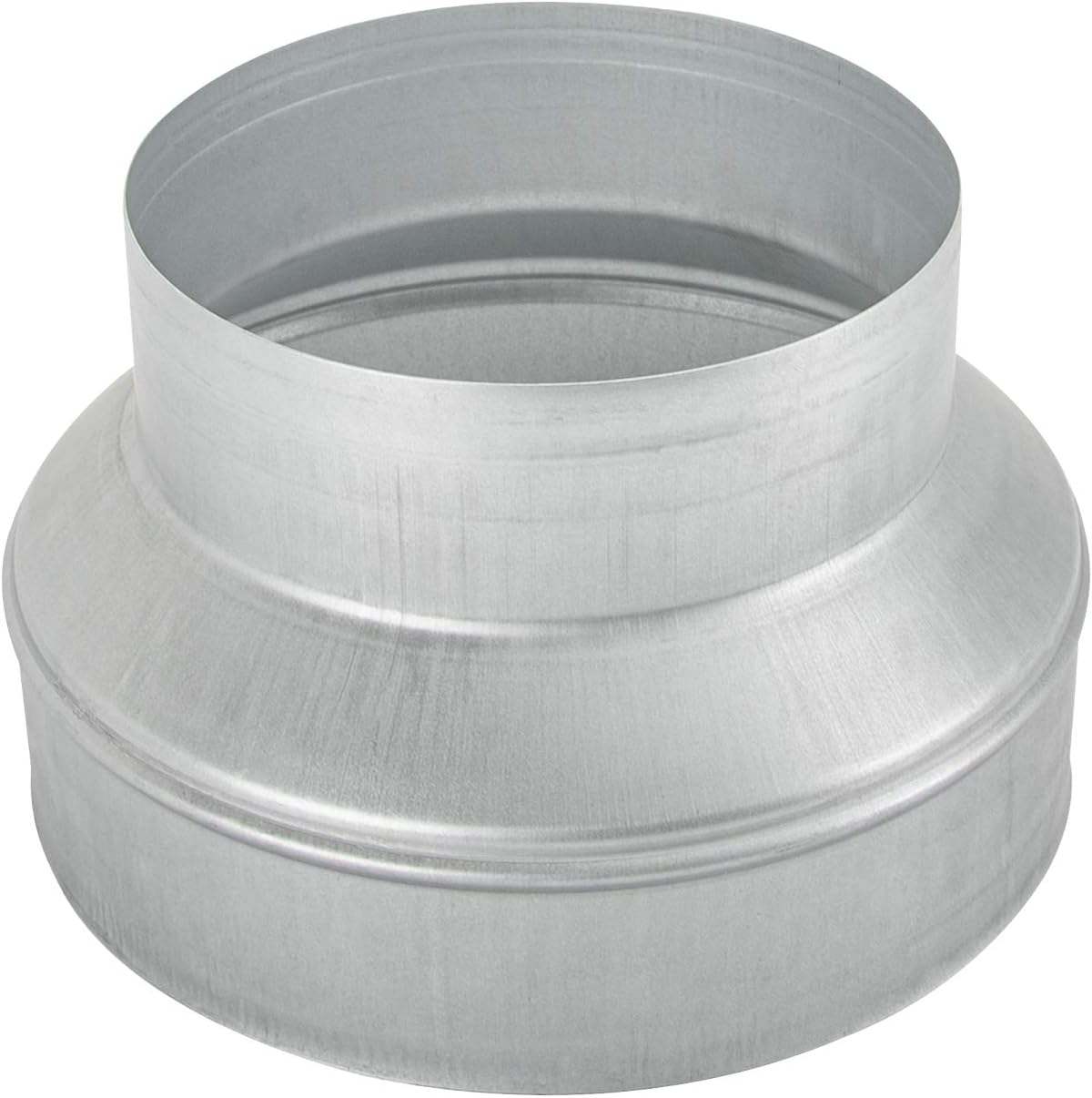 Duct Reducter 8 to 6 Air Ducting Reducer Increaser Air Duct Adapter or Round Metal Pipe Reducer for Bathroom Kitchen Ventilation Systems