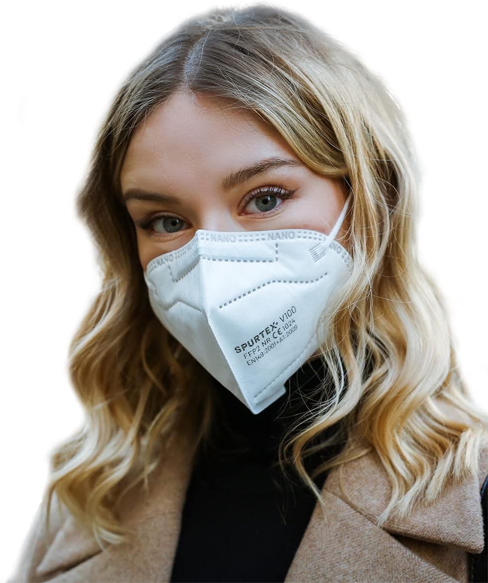(5) nano FFP2 mask SpurTex® V100 7ply Respirator mask NR without valve