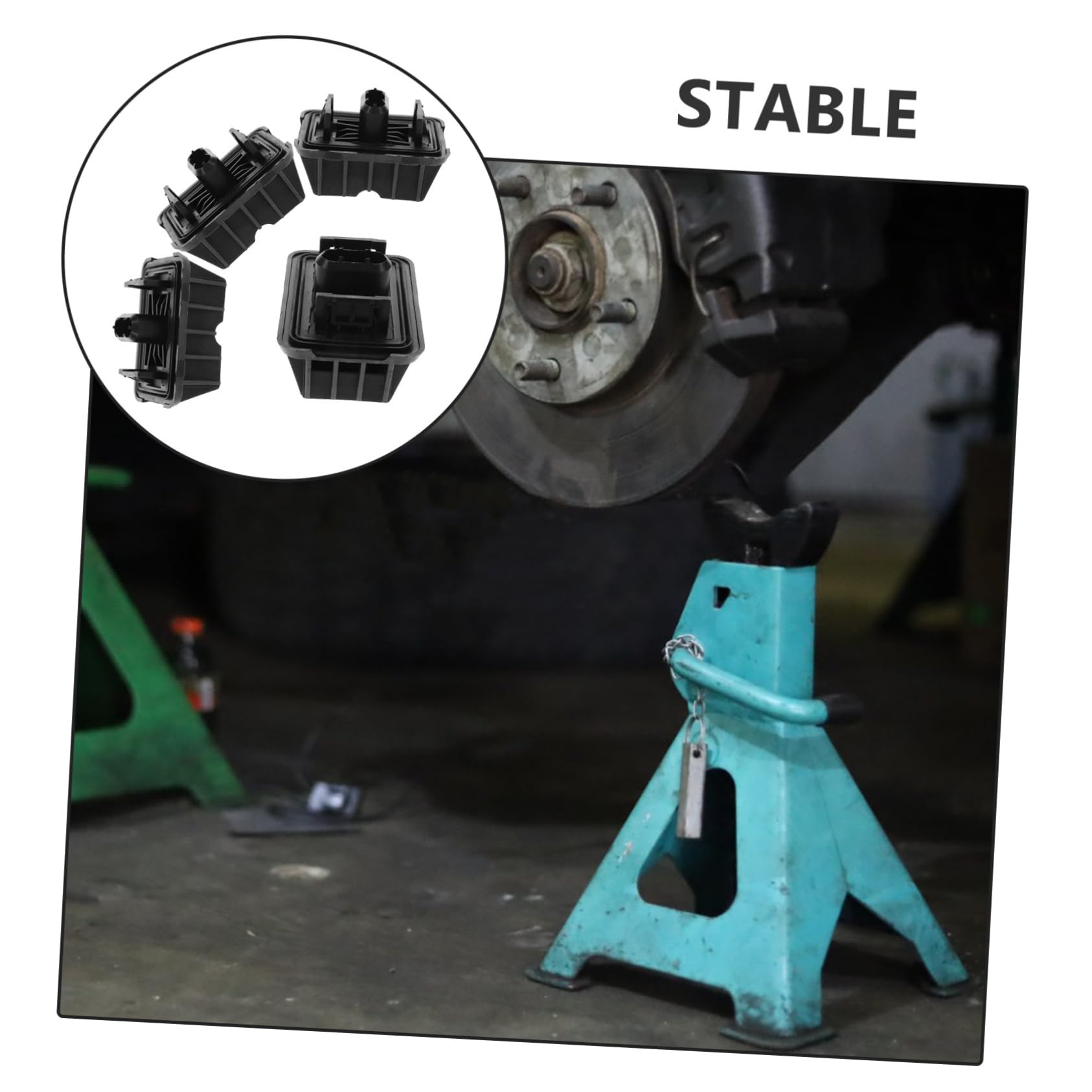 Abaodam in Gomma per Martinetto 4 Pezzi Protezioni per Martinetti Idraulici Adatti per Diverse Applicazioni Sollevamento Auto Materiale e Sicuro