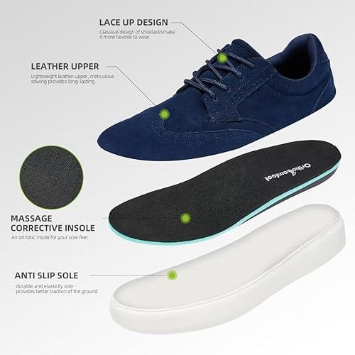 Miniatura 5 de Men's Orthopedic Fashion Sneakers with Arch Support Plantar Fasciitis Walking Shoes for Flat Feet, Comfortable Casual Flat Feet Orthotic Shoes for