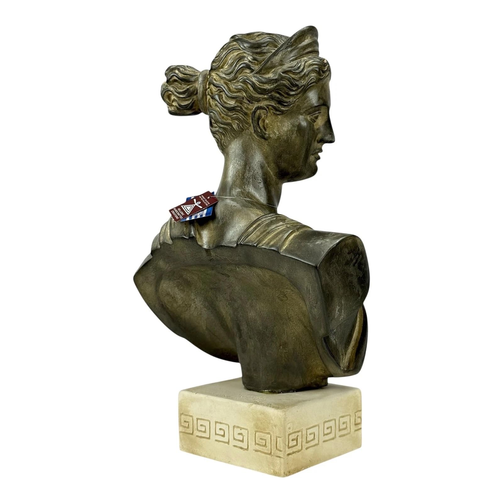 Artemis Buste de Diana - Statue de la déesse grecque romaine | Sculpture Moldano faite à la main en plâtre dur | 27,9 cm