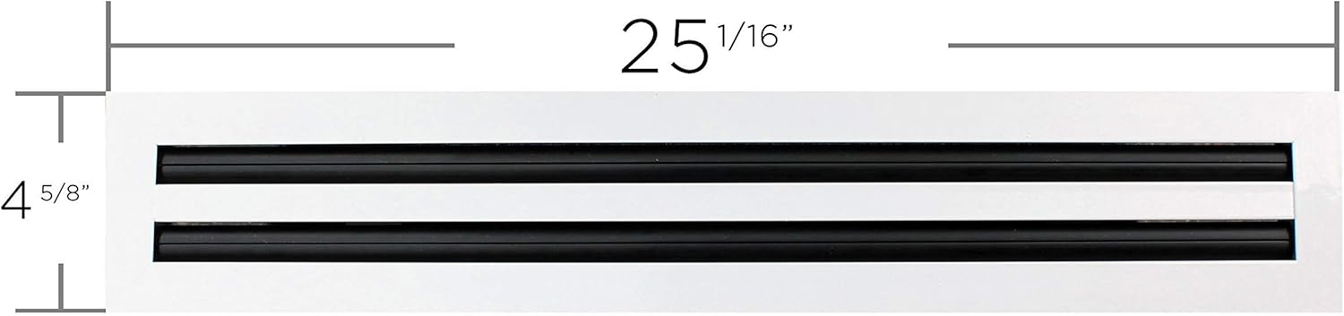 24" Linear Slot Diffuser - 2 Slot - Double Slot Linear Diffuser - Texas Buildmart - Modern AC Vent Covers for Ceilings, Walls & Floors - HVAC Registers, Grilles & Vents - Home & Wall Decor for  - - 