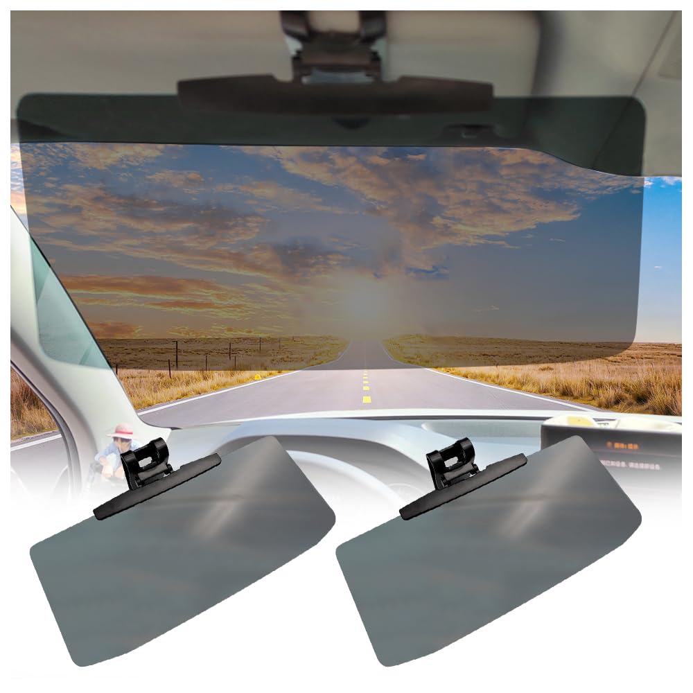 2PCS Anti-Glare Sun Visor for Car,Car Visor Extender Sun Blocker for Sun Protection and Shading,HD Visor Extender All Season Fit for Vehicles Trucks SUVs (2PCS)