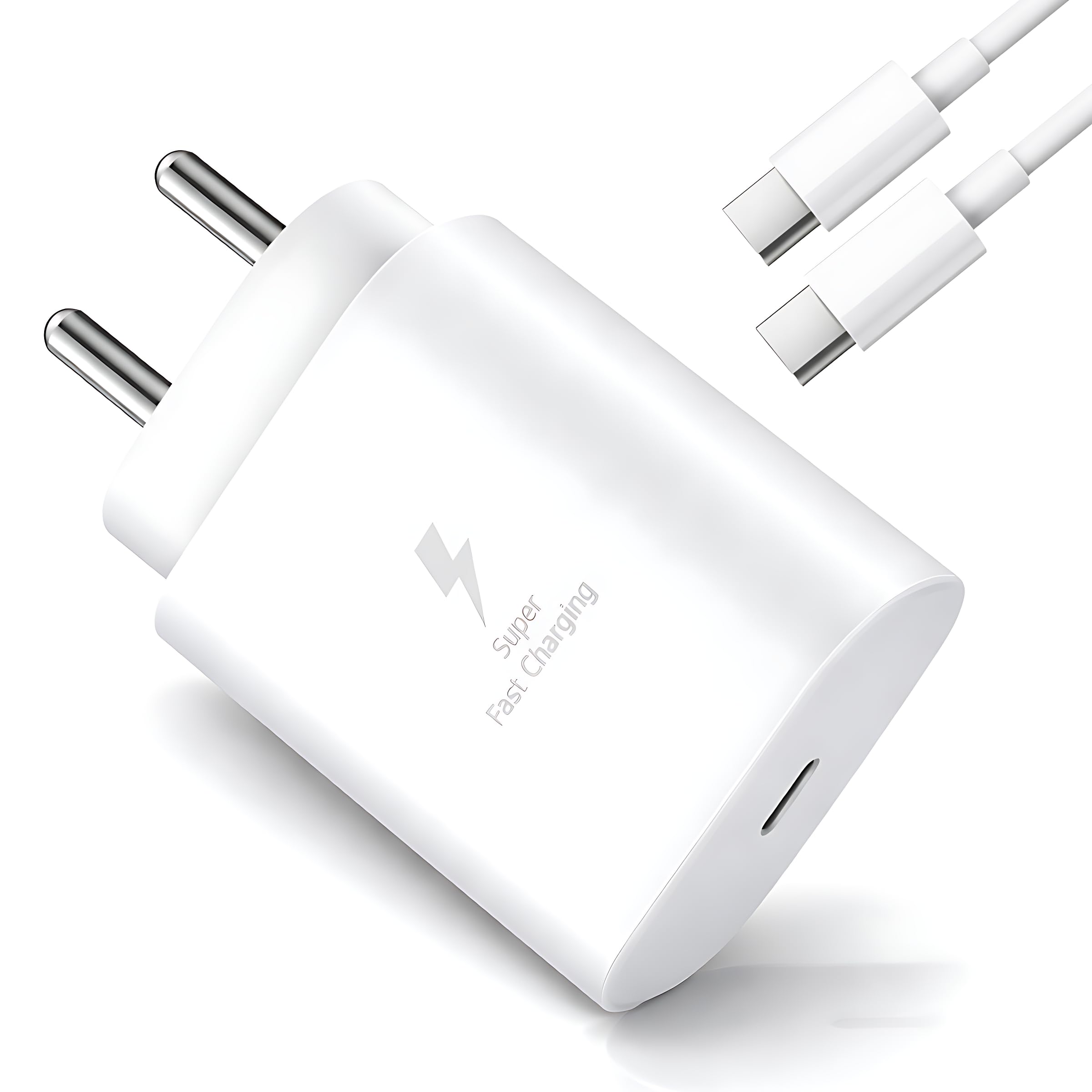 25W Charger with Cable for Samsung Galaxy M33 5G Charger Adapter Compatible with Galaxy M33 Charger Adapter, 25 Watt USB Type C to C Pd Charging Adapter C Type, White-image-44
