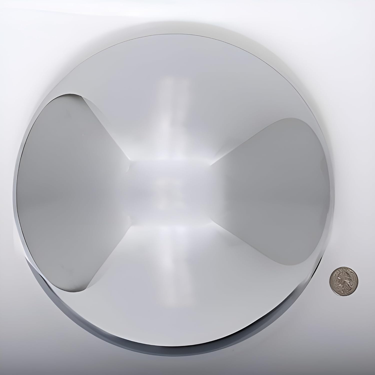 OxGord 10" Baby Moon Hubcaps (10 1/8") Chrome Plated Metal Center Caps Set of 4, Compatible with GM Classic Vehicles, Vintage Retro Style Wheel Covers, Universal Fit for Standard Steel Wheels