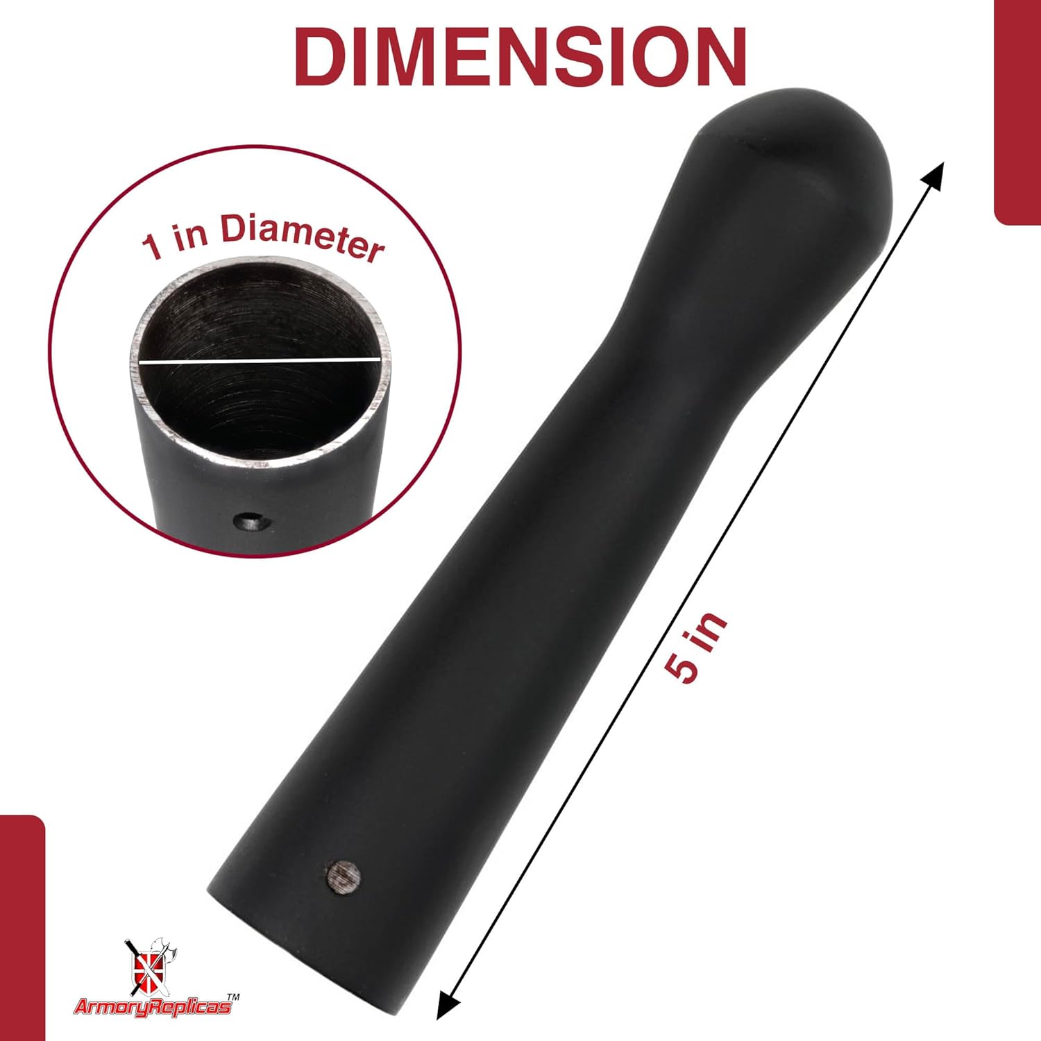 Armory Replicas™ High Carbon Steel Weighted Butt Caps for Spears, Staffs & Scepters – Durable & Balanced