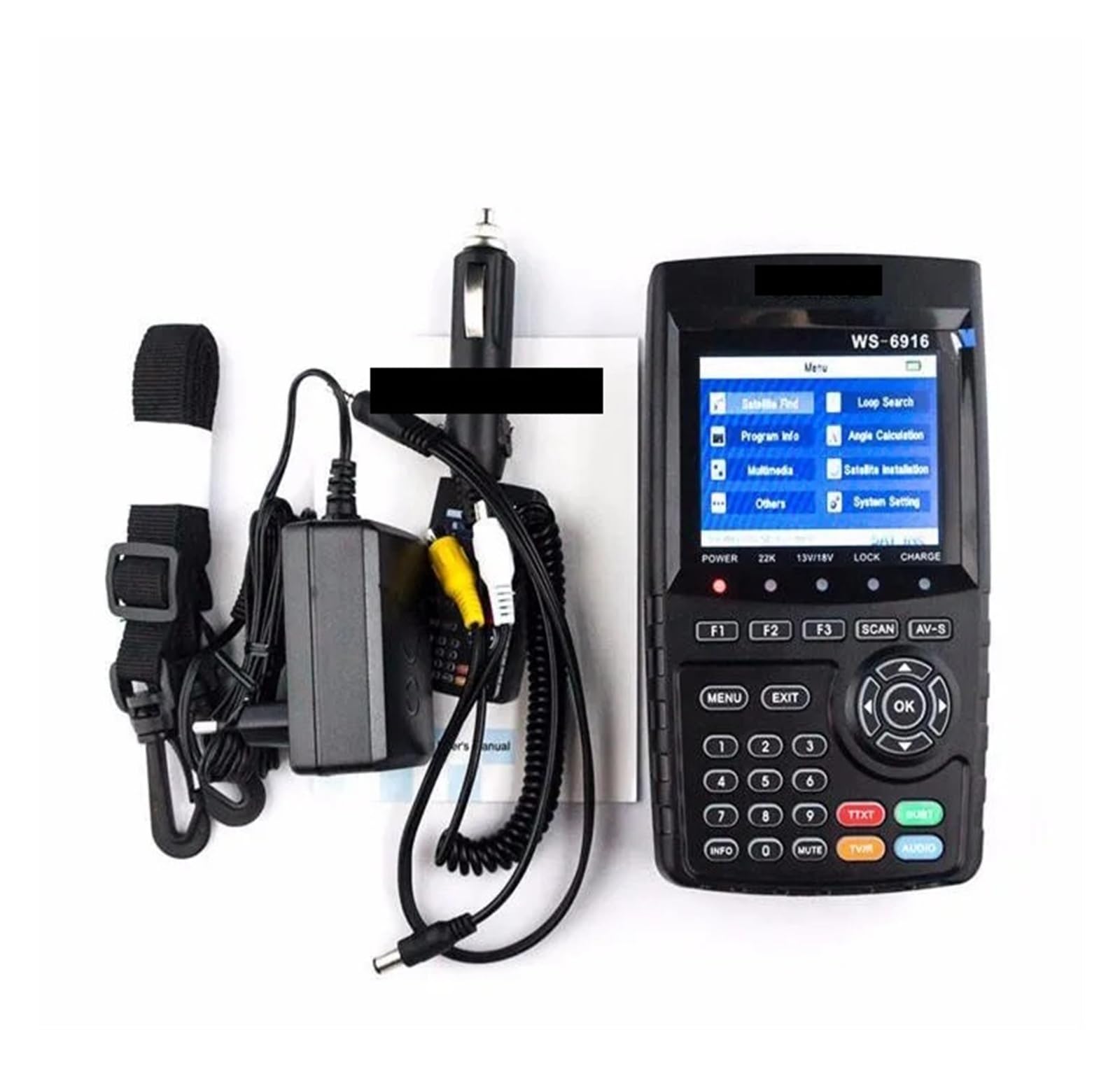 Medidor de buscador de satélite Digital WS-6916 DVB-S2X con Pantalla LCD medidor de Fuerza de búsqueda de señal Full HD Pantalla LCD