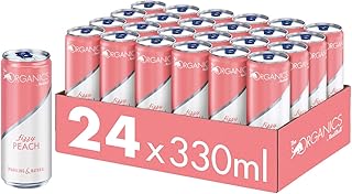 Organics by Red Bull Fizzy Peach 330ml - 24er Palette Dosen - Bio Getränk Pfirsich Geschmack 100% natürliche Zutaten, EINWEG (24 x 330 ml)