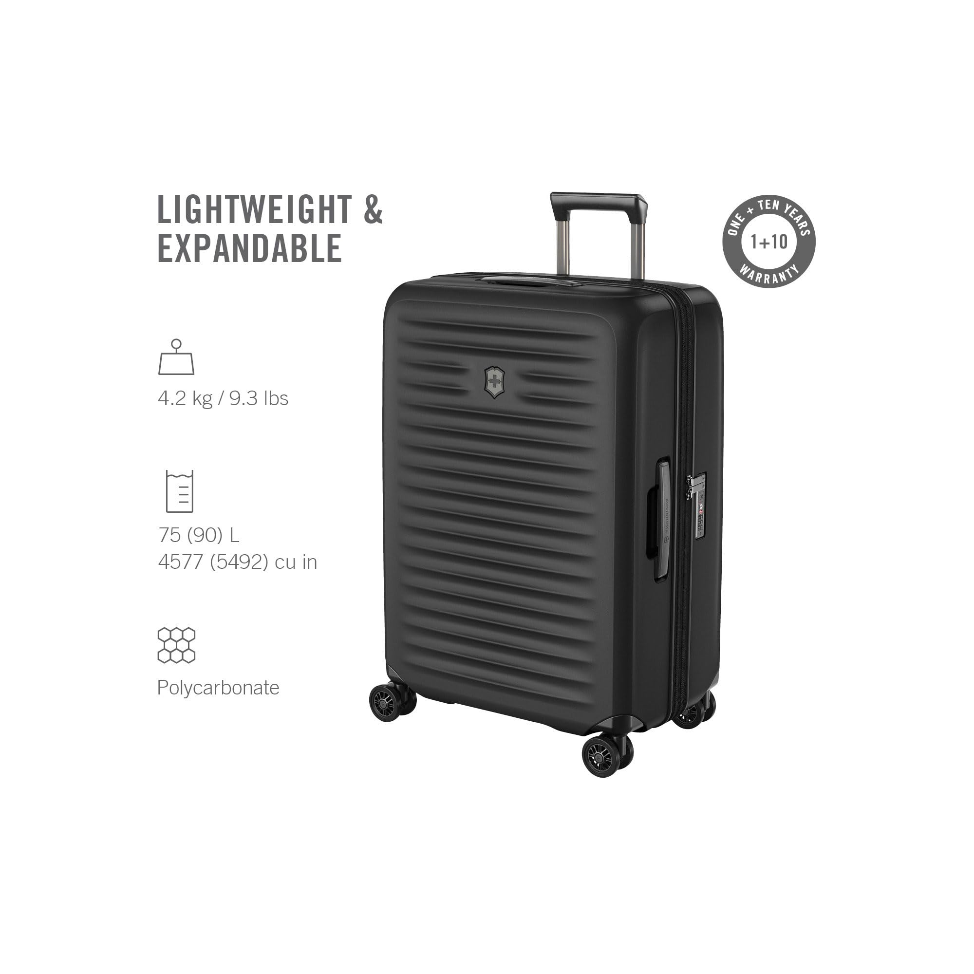 Image secondaire de Valise Victorinox Airox Advanced Medium, Extensible et Légère, 75L, Noire