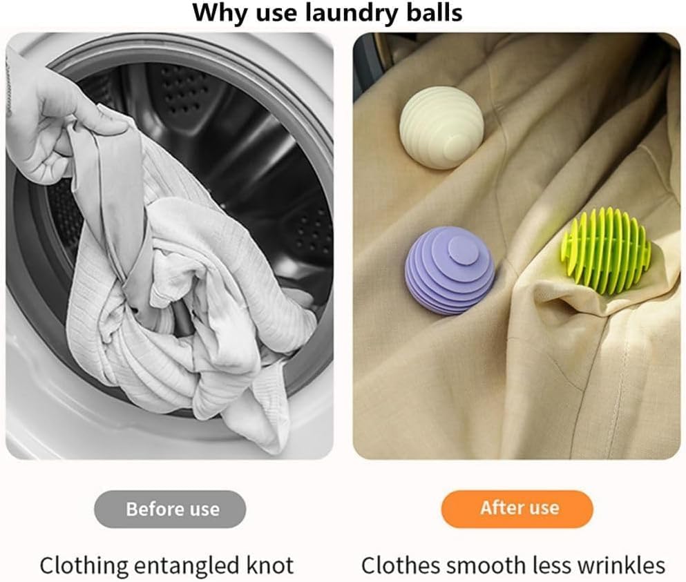 C2SK Colorful Washing Balls for Laundry | Reusable Softener & Dryer Balls | Clothes Dryer Balls for Faster Drying & Softening (multicolor 3 Pcs) 1