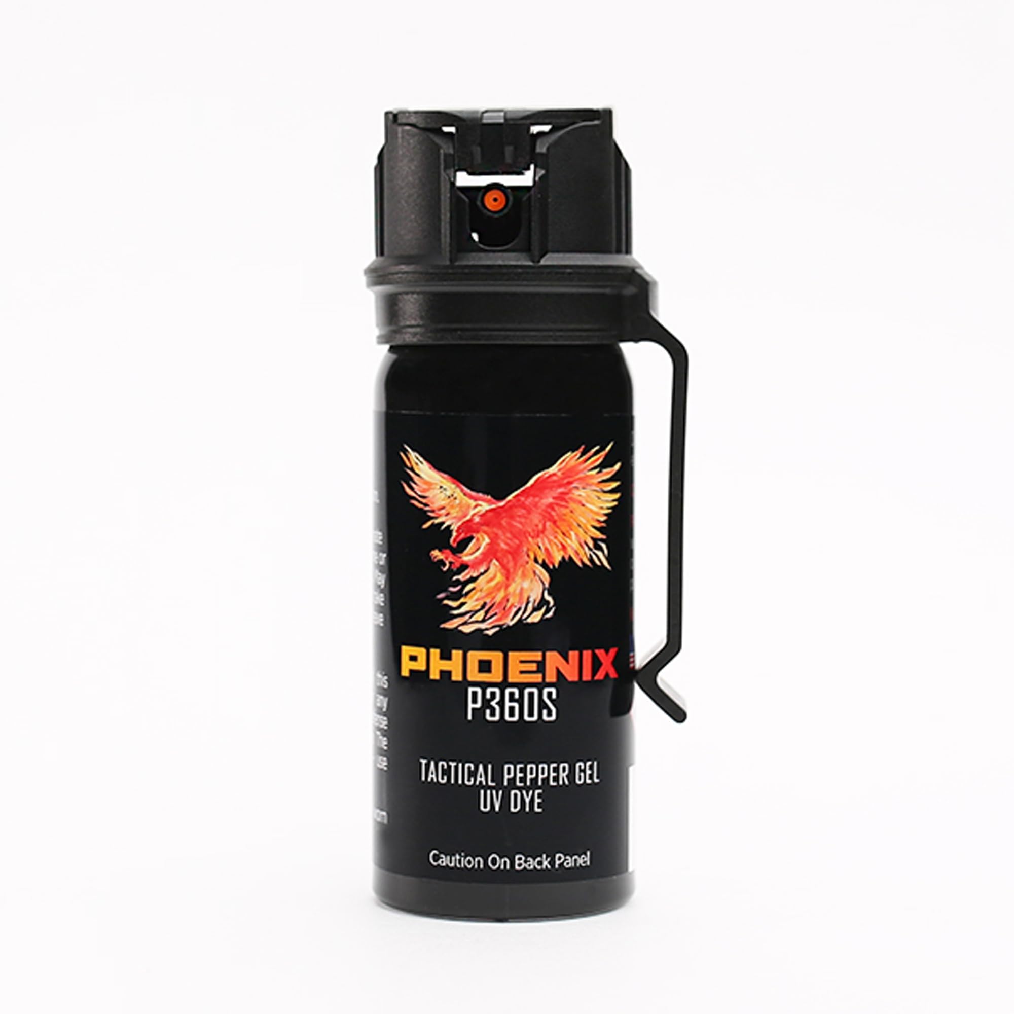 Phoenix P360S Pepper Gel - Maximum Strength Police & Military Grade Pepper Spray, Gel is Better, Sprays at Any Angle 18 feet, Flip-top Safety and Belt Clip Included – 1 Pack