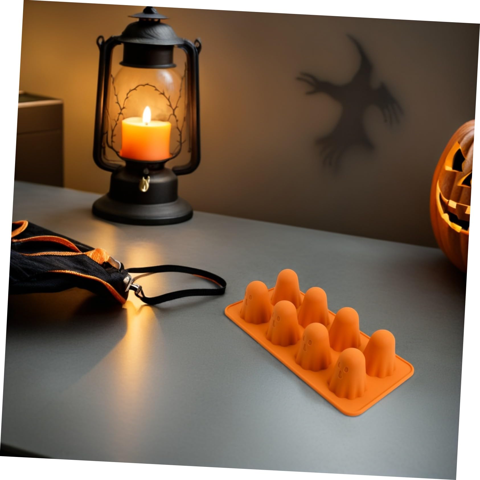 ULTECHNOVO 4 Pezzi Stampo in Silicone per Dolci Halloween Forma Resistente Antiaderente e Facile da Sformare per Cioccolato Budini Fondant e Snack Creativi