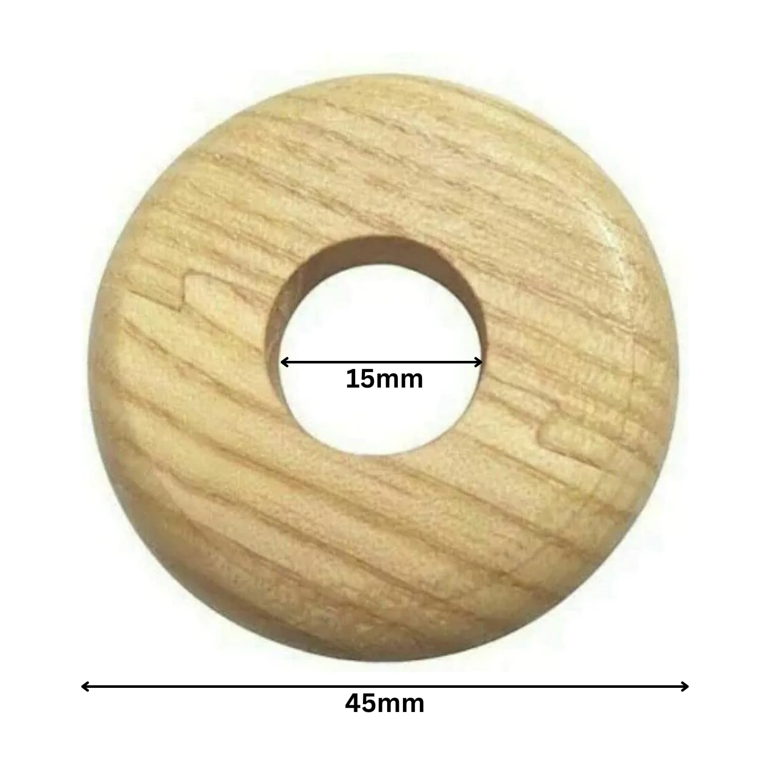 Marco Paul 2pc Oak Radiator Pipe Covers, Long Lasting Wooden Radiator Pipe Collars For Floor - Image 2