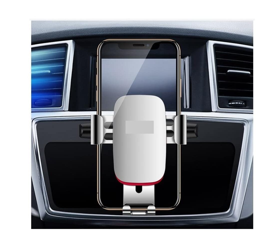 Soporte Móvil Soporte para teléfono de Coche Ranura para CD móvil Montaje en Rejilla ventilación Metal Accesorios Soporte para Coche(Sliver)