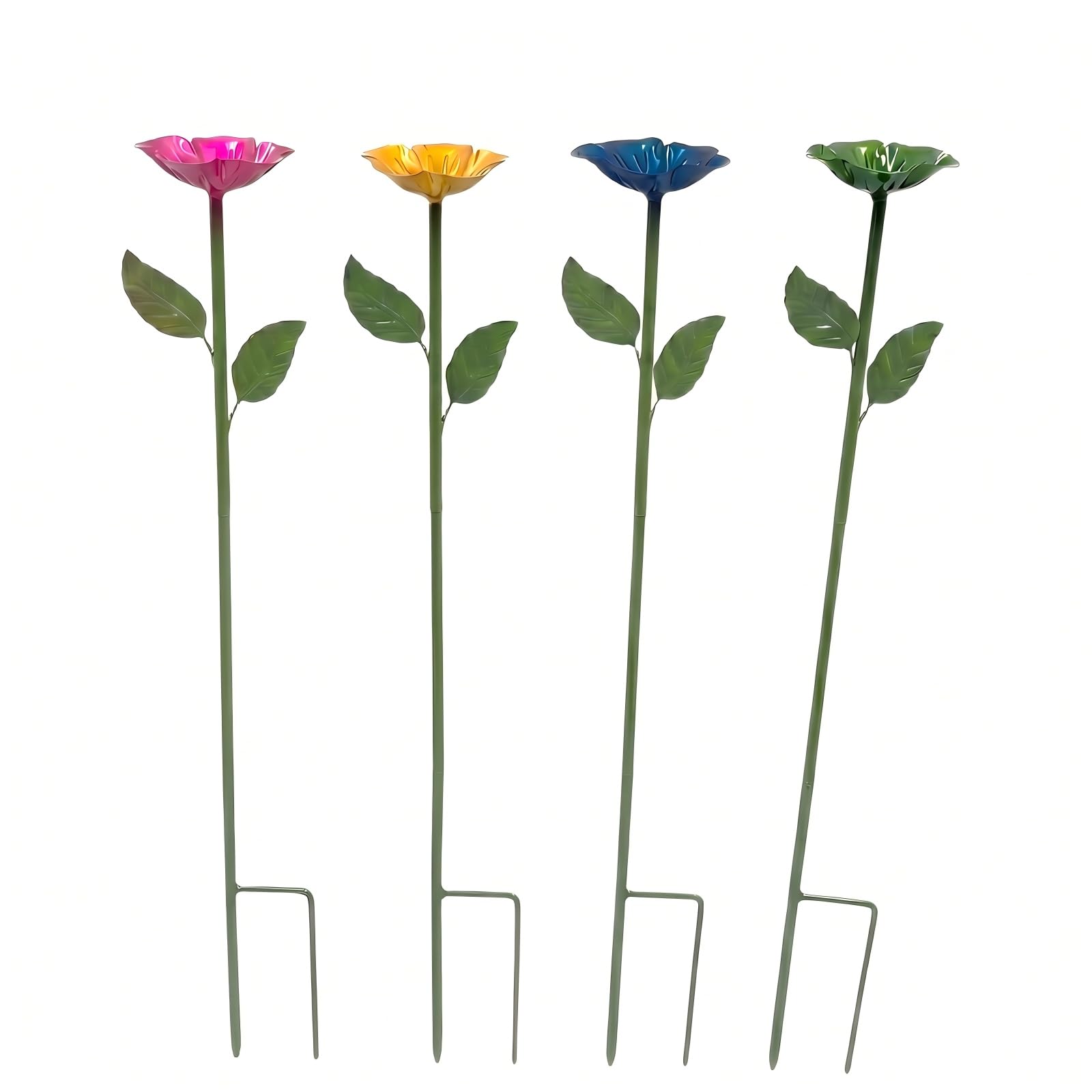 Seekogo 4‑Pack Metal Bee Bath