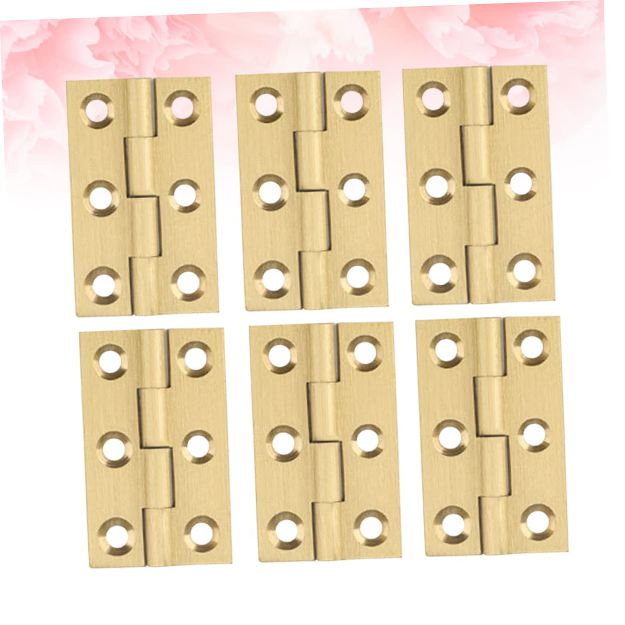 Uonlytech 18pezzi Cerniere Rame Cerniere Mute Per Porte e Mobili Design Vintage Resistente e Antiruggine Per Scatole Gioielli e Porte Domestiche