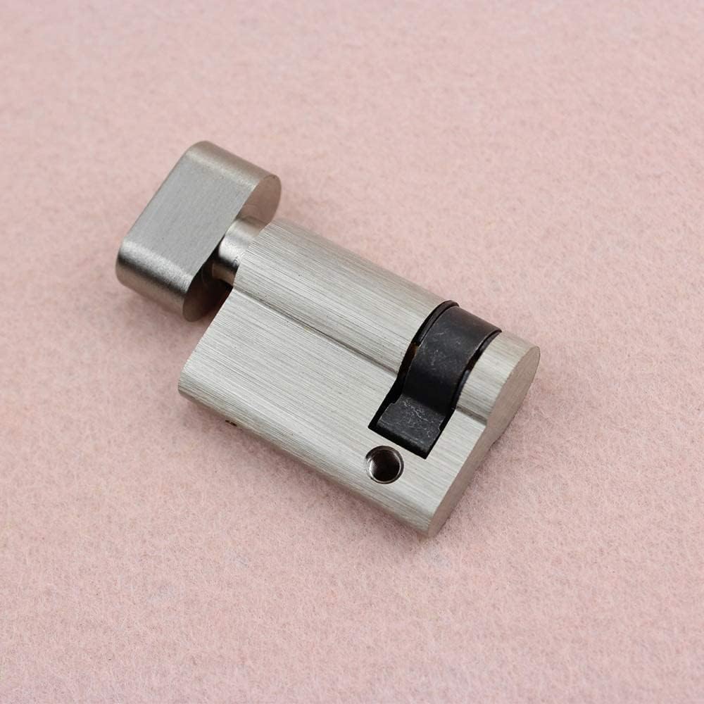Thumb Turn Euro Cylinder Lock,Lock Cylinder Standard 45mm Door Lock Half Cylinder Push Single Openw/Knob Lock Bathroom Wood Door Door Barrel Lock