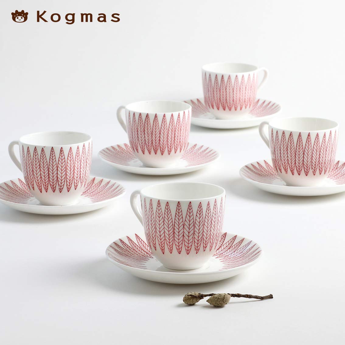 Amazon.co.jp: Gustavsberg Salix Salix Cup and Saucer (Red) - 2
