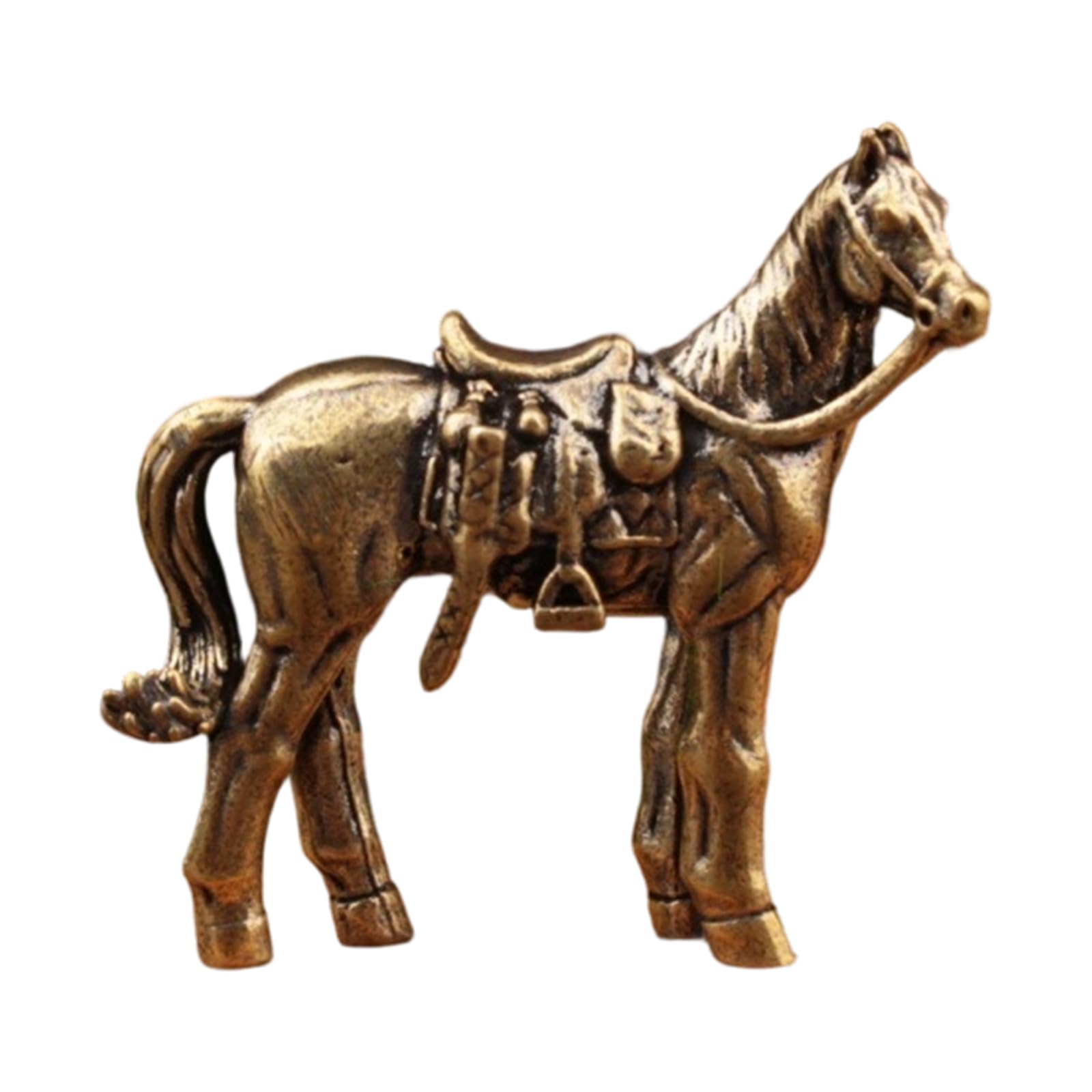 Kaeltsyn Brass Horse Statues Positive Energy Good Luck Showpiece Collectible Figurines Animal Sculptures for Home Offices Decors Horse Statue Home Decors