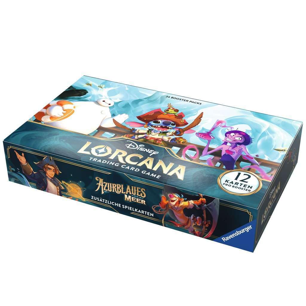 Ravensburger Disney Lorcana: Azurblaues Meer - Display mit 24 Booster Packs (Deutsch)